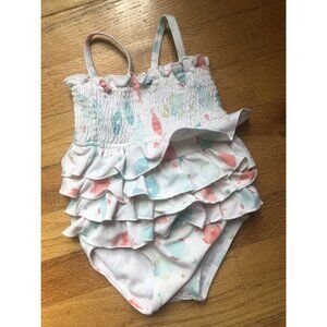 Janie And Jack Size 6-12M Ruffle Swimsuit